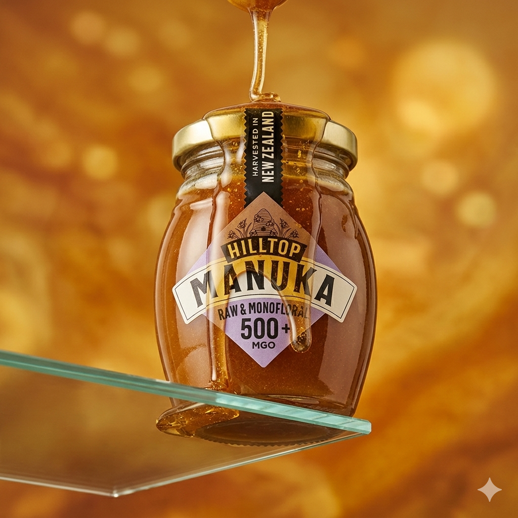 דבש מנוקה נא 500+ MGO חזק במיוחד