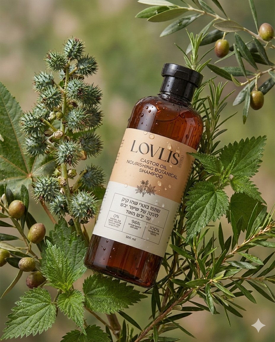 שמפו בוטני 96% טבעי שמן קיק מזין לשיער יבש מאוד ופגום